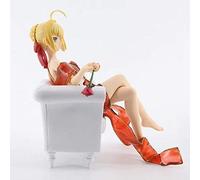 Gigsja Anime Girl Figure 15CM Japanese Anime Nero Claudius Dress Bathrobe Sofa Sitting Beautiful Girl PVC Statue Characters Model Action Figure Ornament Doll Gift Adult Toy Deluxe Version Decoration