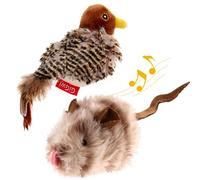 GiGwi 3 Pack Automatic Cat Toys, Interactive Squeaky Toys for Cats Play