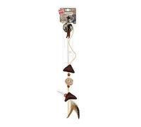 Gigwi Cat Feather Teaser Toy With Silvervine Eco Line for Interactive Play Toy For Cats and Kittens Indoor and Outdoor