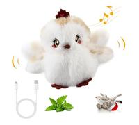 GiGwi Flapping Bird Cat Toys for Indoor Cats, Interactive Chirping Cat Toys Self Play, Electric Rechargeable Catnip Toys for Cats, Touch Activated Kitten Toy with Feather Tail, Princess Design