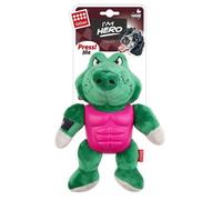 GIGWI I'm Hero TPR Armor Plush Dog Toy | Style: Hippo