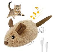 GiGwi Interactive Moving Cat Toy, USB-Charged Squeaky Mouse for Cats