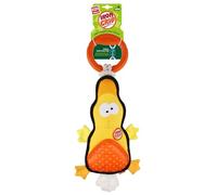 GiGwi Iron Grip Duck Plush Tug Dog Toy with TPR Handle Tug-of-War Interactive Play