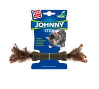 GiGwi Rosewood Pet Products GiGwi Catnip and Feather Johnny Stick Cat Toy, Interactive Cat Toy for Indoor and Outdoor Cats, White/Brown