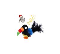 GiGwi Toucan Sound Squeaking Cat Toys Bird Furry Tail with Feather Mel