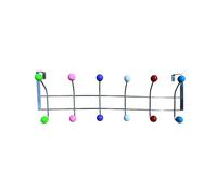 Gigzo Land 10 Hook Multi Colour Over The Door Clothes Coat Hanger Rack, Built to Last and Fits, Simply Hook It Over Your Doors, Essentials Like Backpacks, Handbags, Keys, Umbrellas (2 Pcs)