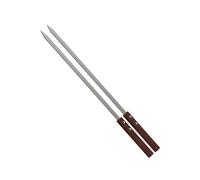 Gigzo Land 58cm Long BBQ Skewers, Rust-Resistant and Dishwasher Safe, Reusable Metal Flat Barbecue Skewers, Durable Stainless Steel BBQ Tools, Secure Grip for Meat, Veg and Kebabs - (Pack of 2)