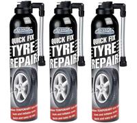 Gigzo Land Emergency Tyre Fix Spray, Puncture Sealant Aerosol, Portable and Temporary Flat Fix, Compact Tyre Repair Aerosol, Fast-Acting Puncture Sealant for Cars, Motorcycles and Bikes - Pack of 3