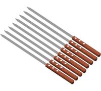 Gigzo Land Flat Kebab Skewer Set, Reusable Stainless Steel Skewers, Durable Grilling Tools with Flat Design for Secure Holding, Easy to Clean, Ideal for Outdoor and Indoor, Camping, and Hiking (8PCS)