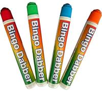 Gigzo Land Multicolour Bingo Dabber Dot Marker Pens, Quick-Dry Marker Pens, Lightweight and Vibrant Colours, Creative Toolkit Arts and Crafts Pen, Non-Toxic Bingo Dot Markers for Kids (4pcs)