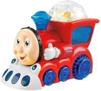 Gigzo Land Musical Engine Train with Flashing Light, Smart Bump-And-Go Mechanism, Battery Operated Train Toy, Early Learning Toys, Kids Musical Toy for Indoor and Outdoor Play - Pack of 1