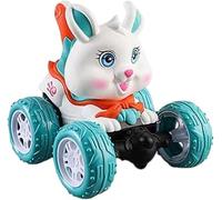 Gigzo Land Rabbit Themed 360° Stunt Remote Control Car, Kids Battery Operated Stunt Toy, Rechargeable Remote Control Car with Music and Lights, Child Safe and Easy to Operate - Pack of 1 (Green)