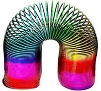 Gigzo Land Rainbow Magic Spring Toy, Classic Slinky Coil in Vibrant Rainbow Colours, Lightweight Sensory Toys for Kids, Eye-Catching Stress Relief Toys, Perfect for Indoor and Outdoor Play - (1X15CM)