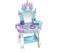 Gigzo Land Vanity Table Beauty Set for Girls with Light-Up Mirror, Easy Assembly and Sturdy Design, Girls Pretend Play Toy Makeup Set, Battery Operated Vanity, Safe Makeup for kids - Pack of 1