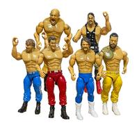 Gigzo Land Wrestler Action Figure Toy Set - Mini Wrestling Figures for Kids, Hand-Eye Coordination Toys, Roleplay Wrestling Toy for Developing Motor Skills, Realistic Wrestler Figures - (6PCS)