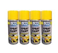 Gigzo Land Yellow Spray Paint 400ml, High Gloss Aerosol Paint, Fast Dry Multipurpose Spray Paint for Metal, Wood, Plastic & Furniture, Durable Non-Cracking Finish for Indoor & Outdoor Projects,(4 Pcs)