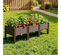 GiHaood Raised Garden Bed, 47.2" Self-Watering Vegetable Planters Outdoor