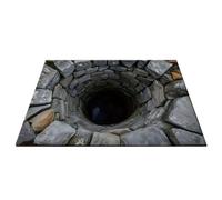 Gihioue 3D carpet, deceptively real decorative doormat, non-slip underside with 3D illusion abyss design, for indoor use, living room, bedroom, kitchen, bathroom, entrance