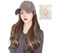 Gihioue Baseball Cap Wig, Women's Hat with Attached Hair, Trendy Hairpiece for City Walks, Stage Performance, Dating, Travel, Shopping, Outdoor Activities, Holidays