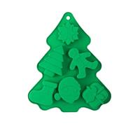Gihioue Christmas Silicone Candy Moulds | 6-Compartment Silicone Kitchen Baking Tool, 3D Cake Moulds Snowflake Tree Santa Claus - for Cupcake Decoration, Mousse, Chocolate, Biscuits, Sweets and