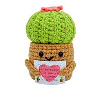 Gihioue Crochet Cactus Decoration - Creative Art Cacti Crochet Doll - Inspirational Decoration for Birthday Housewarming Desktop Bedroom Living Room Bedside Table