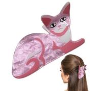 Gihioue Hair Claw Clips - In Compact Cat Shape with Non-Slip Protection, Secure Hair Clips with Firm Hold | For Outdoor School Girlfriend Wife Boyfriend and Sister