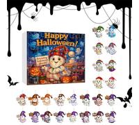 Gihioue Halloween Countdown Calendar, Twenty-Four Days Countdown Pendant Set, Acrylic 2D Festive Ornament Decoration for Home, Wall, Party, Festival, Activities, Gathering, Home Display