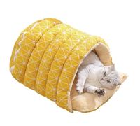 Gihioue Kitten Bed Cave, Washable Non-Slip Floor Shelter, Semi-Enclosed Dome Design, Hidden Bed for Cats, for Puppies and Kittens, Play Corner at Home, Winter, Christmas