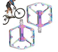 Gihioue Pedals for Mountain Bikes and | Alu-DU Plain Bearings Bicycle Accessories | Road Bike Large Pedals - For Men and Women Outdoor Cycling Training and Sports Equipment