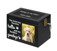 Gihioue Pet Urn for Pet Ash, Box for Pet Ash, Dog Ash, Keepsake, Photo Frame, Pet Urns Made of Wood, Pet Memorial Box, Pet Urns for the Ashes of Dogs or Cats, Dog Urns