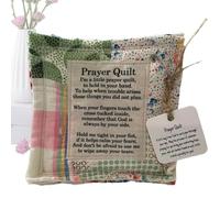 Gihioue Prayer Quilt With C-ross Alternate Inside, Handmade Sew Individually Colorful Quilts, Symbolism Poems Quilts With Wooden Alternate Inside For Remembrance Christian