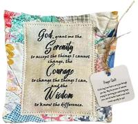 Gihioue Prayer Quilt With C-ross Alternate Inside, Handmade Sew Individually Colorful Quilts, Symbolism Poems Quilts With Wooden Alternate Inside For Remembrance Christian