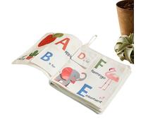 Gihioue Soft Fabric Book, Early Learning Sensory Book with Tactile Elements, Coloured Promotion Toy with Visual Stimulation for Children, Home, Car, Living Room, Bedroom, Balcony
