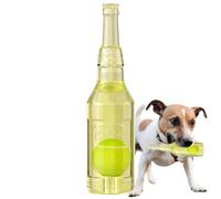 Gihioue Toy for dogs in the shape of a water bottle, rubber chew toy with squeaky function, dog toy - for play, puppy, birthday, pool, enrichment, boredom, Christmas