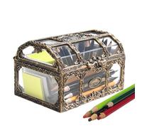 Gihioue Transparent Pirate Treasure Chest - Decorative Pirate Chest | Portable Box Vintage Container for Carnival Girls Sweets Memorabilia Halloween Boy Small Items Stage Props