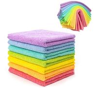 Gihunk 21 Reusable Paper Towels Washable, 11.8" X 11.8" Super Absorbent Microfiber Towels Kitchen, Dishwasher Safe, No Odor, Super Soft, Highly Absorbent, Waste Less, Rainbow Color
