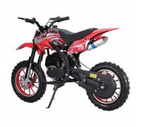 gihusrzx 49cc Kids Dirt Bike, 4-Stroke Mini Motorcycle Gas Power Motocross, Off Road Mini Motorcycle, Pocket Motorbike with Front Rear Disc Brakes, Gas Dirt Bikes for Kids 6-14 Red