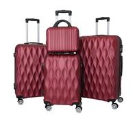 gihusrzx 5-Piece Luggage Set, 14/20/24/28 Inch Suitcase Set Different Sizes Large Hard Shell Waterproof Telescopic Handle Spinner Wheel TSA Lock Luggage Suitcase, Durable Waterproof Travel Wine Red 4