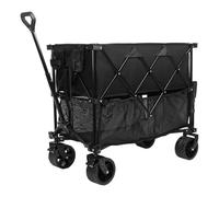 gihusrzx Double Decker Wagon 552lb Capacity & 400L Collapsible Sports Wagon with Brakes, 600D Oxford Fabric Camping Trolley, Extended Utility Folding Cart for Camping Fishing & Outdoor 1 Set