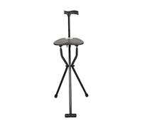 gihusrzx Hold 300 lbs Folding Canes with Seat Walking Stick Cane Seat, Stool with Seat Lightweight Folding Walking Stick Chair, Portable Cane for Senior Elderly Camping Hiking Black