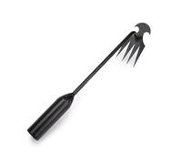 gihusrzx Manual 4-Claw Weed Remover Tool for Lawn and Garden, 2025 New Weeding Uprooting Weeding Tool with Handle, Weed Puller Tool for Gardening Backyard Farm Without Bending Black 30cm