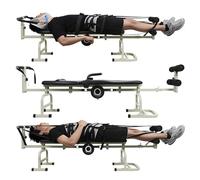 gihusrzx Massage Cervical Traction Table & Lumbar Traction Bed, Fitness Full Body Bed, Portable Device Stretcher Stretch Decompression Machine for Tension Relief, Lumbar Stretching Green