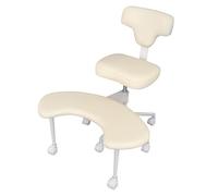 gihusrzx Meditation Chair Office Chair Ergonomic Mobile Cross Legged Desk Chair for Adults to do Fidget and Yoga with Ergonomic Back Support Height Adjustable Seat and Leg Rest Beige