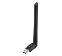gihusrzx USB2.0 Wi-Fi WiFi Adapter for PC, Wireless Network Adapter for Desktop with 2.4GHz, Network Card External Wi-Fi Signal Receiver 150Mbp/s High Performance USB Network Card Black
