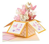 Giiffu Butterfly Pop Up Card, 3D Birthday Cards for Women Mom Wife