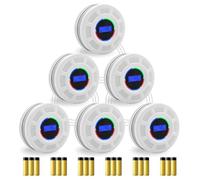 GiiHoo Wireless Interconnected Smoke Carbon Monoxide Detector Battery Powered, Interlinked Combination Smoke and Carbon Monoxide Detector Alarm with Digital Display, Silence Button