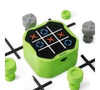 GiiKER Tic Tac Toe Bolt Game, Original 3-in-1 Handheld Puzzle Game Console, Portable Travel Games for Car Ride, Board Games for Kids and Adults, Birthday Gifts for Ages 3+