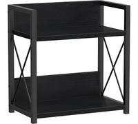 Giikin Countertop Organizer, 2 Tier Coffee Station Organizer for Desktop, Wood Counter Shelf Spice Rack for Kitchen (Black, M)