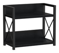 Giikin Kitchen Counter Shelf, 2 Tier Kitchen Spice Rack Organizer for Countertop, Wood Coffee Bar Organizer for Home (Black, S)