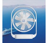 GIIKNEW Magnetic Cruise Ship Approved Fan with LED Light, 4000mAh Battery Operated Portable Fan with 4 Speeds, Magnetically Sticks on Cabin Ceilings and Walls